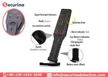 Metro Station Handheld Metal Detector Security Check High Sensitivity 9V Battery